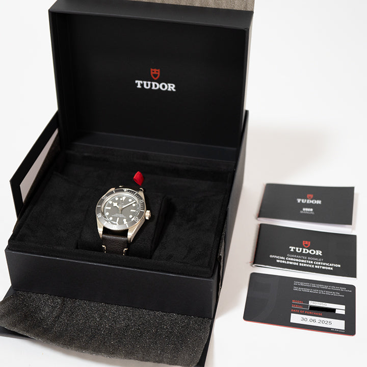 TUDOR チューダー ヘリテージブラックベイ フィフティエイト925 79010SG レザーストラップ 腕時計 メンズ 自動巻
