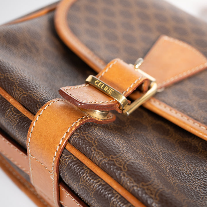 Celine セリーヌ マカダム柄 ショルダーバック M93 ヴィンテージ レディース