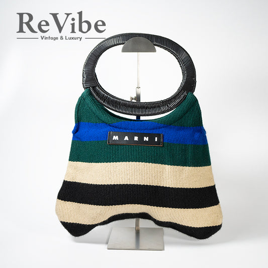 MARNI MARKET BOAT BAG マルニ マーケットボートバッグ ハンドバッグ レディース コットン