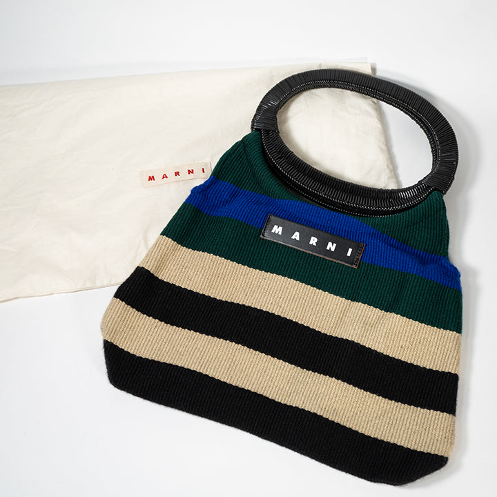 MARNI MARKET BOAT BAG マルニ マーケットボートバッグ ハンドバッグ レディース コットン