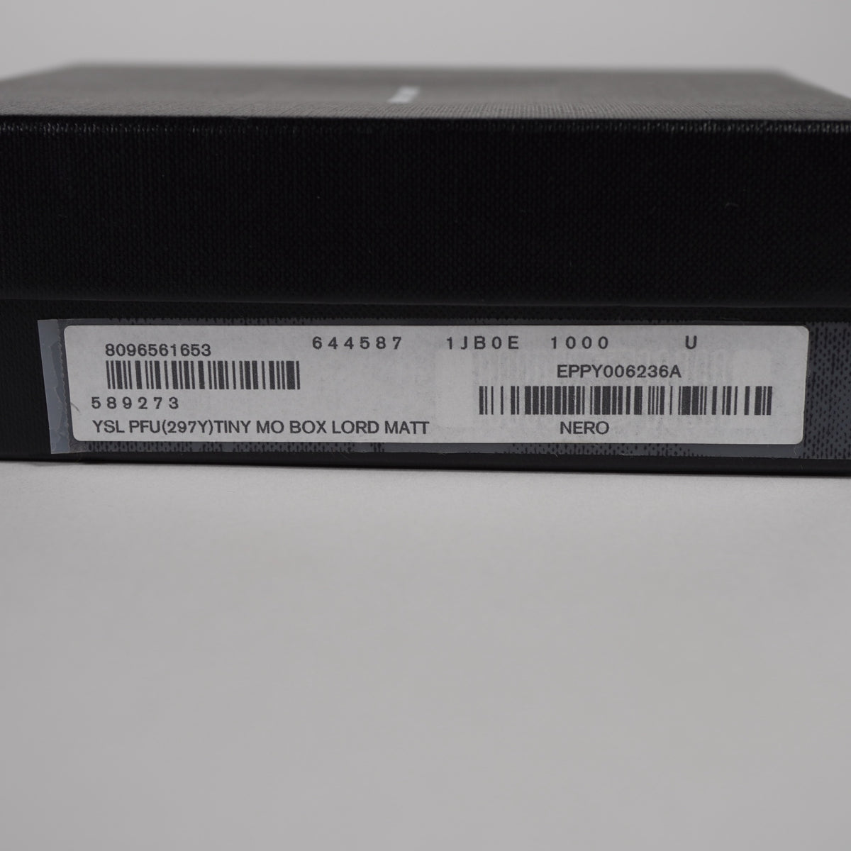 サンローラン 付属の箱 側面ラベル 644587 1JB0E 1000 NERO