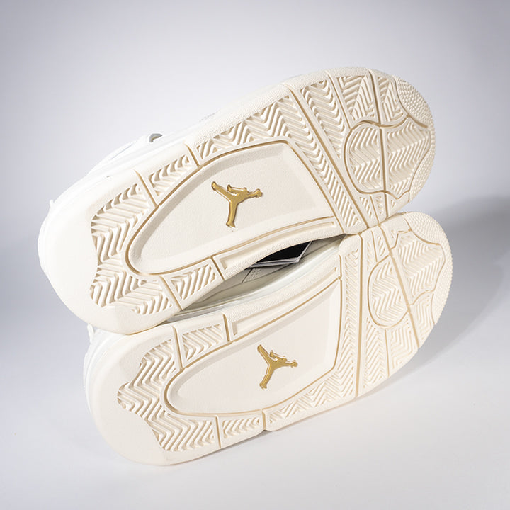 Nike Women's Air Jordan 4 Retro White & Gold ナイキ エアジョーダン4