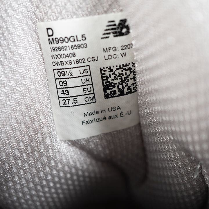 New Balance 990V5 ニューバランス M990GL5 MADE IN U.S.A. GRAY グレー メンズ