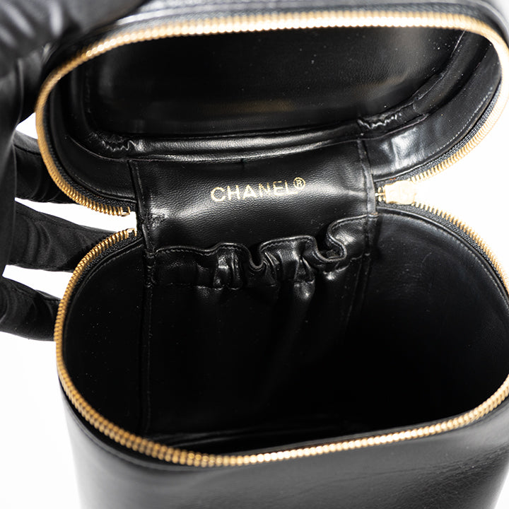 CHANEL ラムスキン マトラッセ バニティバック ビコローレ A01619 レディース