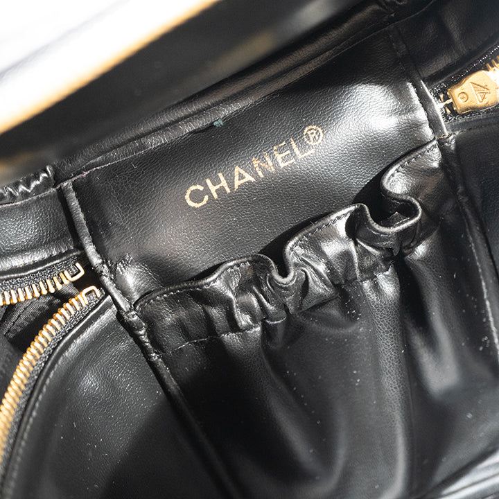 CHANEL ラムスキン マトラッセ バニティバック ビコローレ A01619 レディース