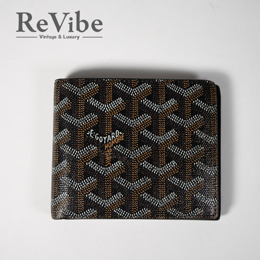 GOYARD ゴヤール ヴィクトワール 札入れ ブラック ウォレット 二つ折り財布 コンパクトウォレット レザー