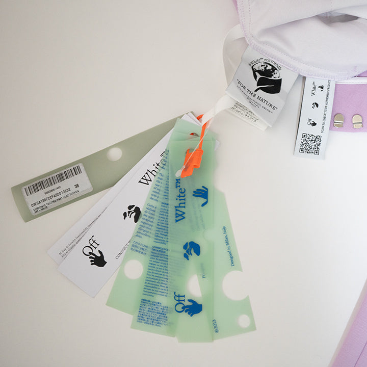 Off-White オフホワイト Purple flared trousers with slits 38サイズ レディース タグ付き