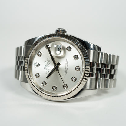 ROLEX ロレックス 116234G DATEJUST36 デイトジャスト36 10PD シルバー文字盤