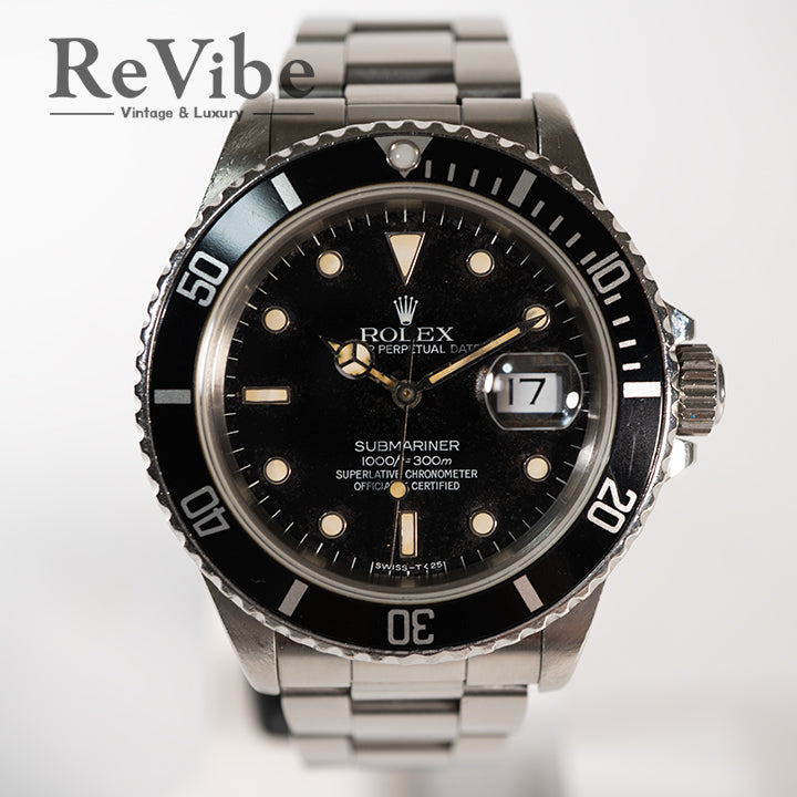 ROLEX ロレックス サブマリーナーデイト SUBMARINER SS 16800 ブラック文字盤 メンズ 自動巻き ヴィンテージ 腕時計