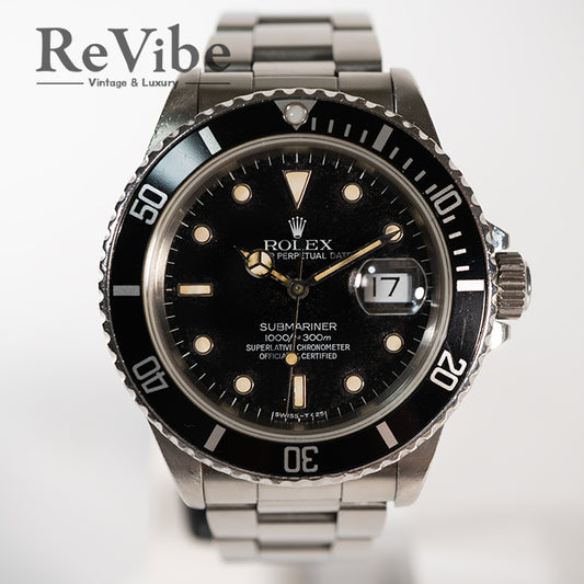 ROLEX ロレックス サブマリーナーデイト SUBMARINER SS 16800 ブラック文字盤 メンズ 自動巻き ヴィンテージ 腕時計