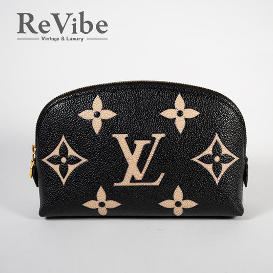 LOUIS VUITTON ルイヴィトン アンプラント ポシェットコスメティックPM ブラック系 バイカラー  M59086 レディース コスメポーチ 化粧ポーチ 小物入れ RFID