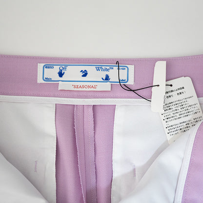 Off-White オフホワイト Purple flared trousers with slits 38サイズ レディース タグ付き