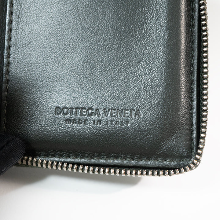 BOTTEGA VENETA ボッテガ ヴェネタ スモール カセット コンパクトジップアラウンドウォレット マキシイントレチャート ラウンドファスナー 2つ折り財布 ユニセックス レディース メンズ