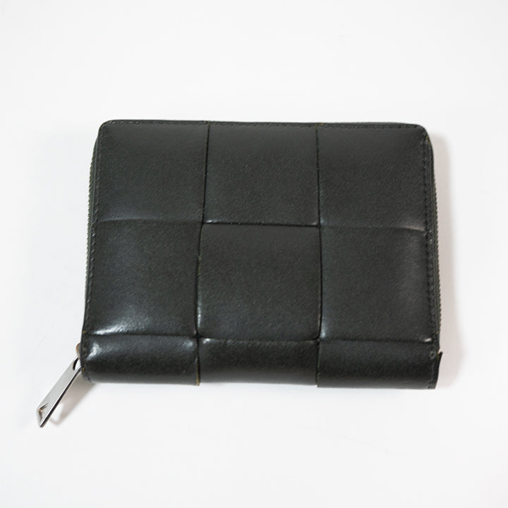 BOTTEGA VENETA ボッテガ ヴェネタ スモール カセット コンパクトジップアラウンドウォレット マキシイントレチャート ラウンドファスナー 2つ折り財布 ユニセックス レディース メンズ