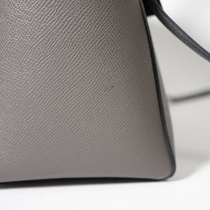 CELINE セリーヌ ベルトバッグ マイクロ  グレー ゴールド金具 ハンドバッグ レディース