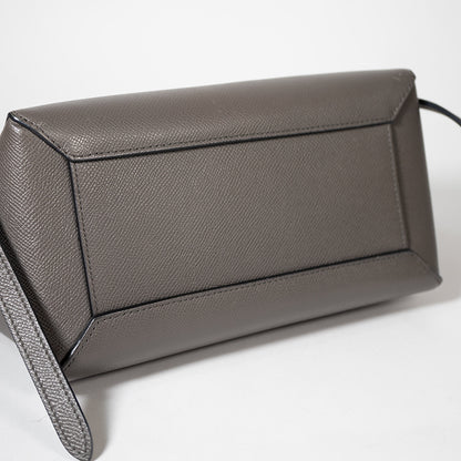 CELINE セリーヌ ベルトバッグ マイクロ  グレー ゴールド金具 ハンドバッグ レディース