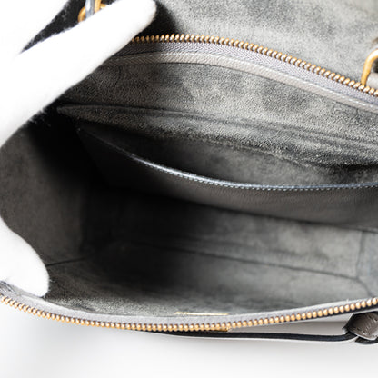 CELINE セリーヌ ベルトバッグ マイクロ  グレー ゴールド金具 ハンドバッグ レディース