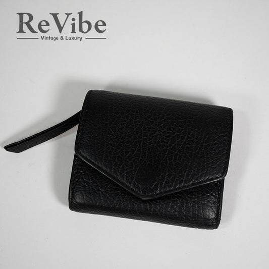 Maison Margiela メゾンマルジェラ 11 コンパクトウォレット ブラック  4ステッチ三つ折り財布 S56UI0136