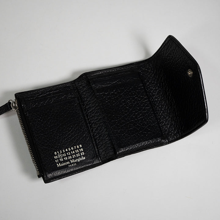 Maison Margiela メゾンマルジェラ 11 コンパクトウォレット ブラック  4ステッチ三つ折り財布 S56UI0136