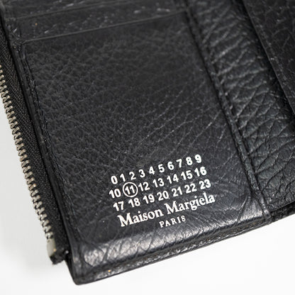 Maison Margiela メゾンマルジェラ 11 コンパクトウォレット ブラック  4ステッチ三つ折り財布 S56UI0136