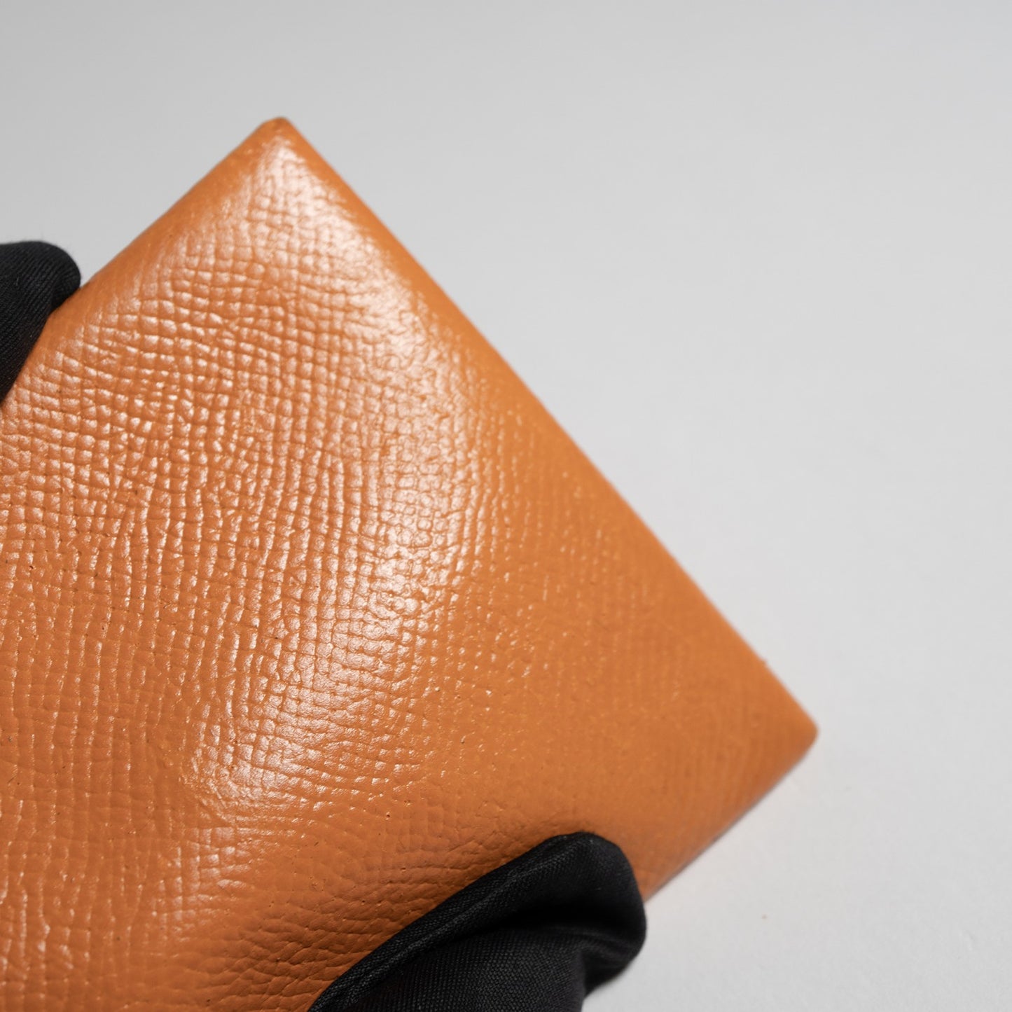 HERMES エルメス バスティア オレンジ シルバー金具 コインケース ヴォーエプソン ユニセックス リペアあり