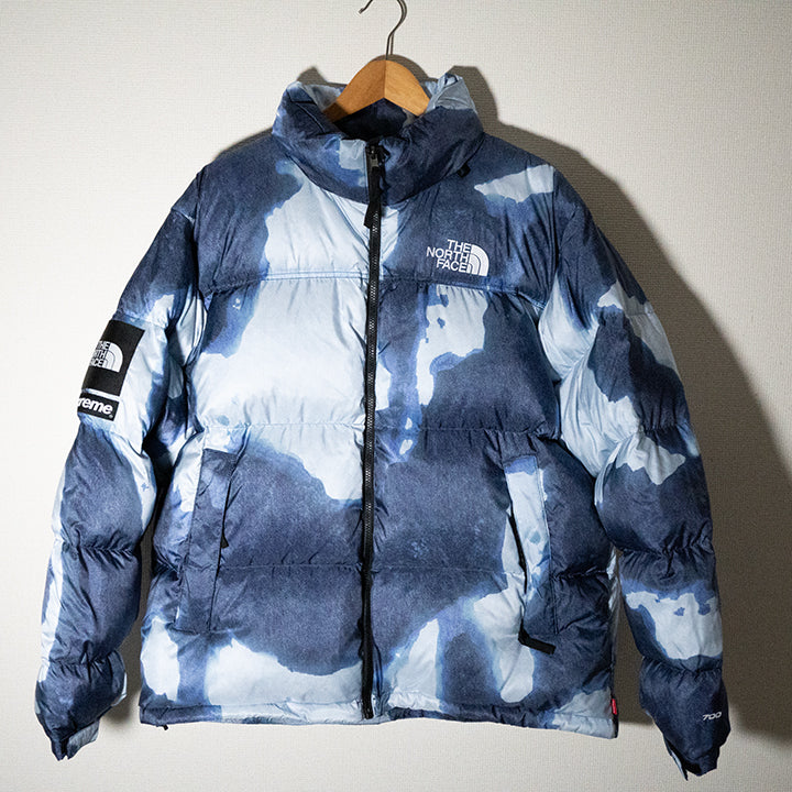 Supreme ×The North Face シュプリーム Bleached Denim Print Nuptse Jacket ノースフェイス ダウンジャケットND521001