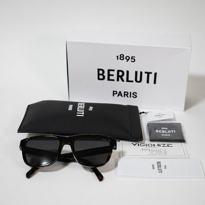 Berluti ベルルッティ ロゴ サングラス ブラウン ウェリントン BL40016U