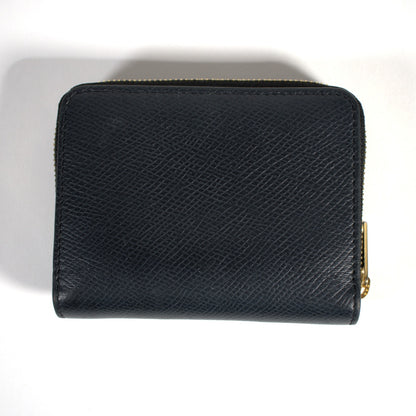 セリーヌ CELINE コンパクト ジップ ウォレット コインケース 小銭入れ カードケース ミニ財布 10B663BEL レザー ブラック 黒 イタリア製 メンズ レディース 中古 Bランク