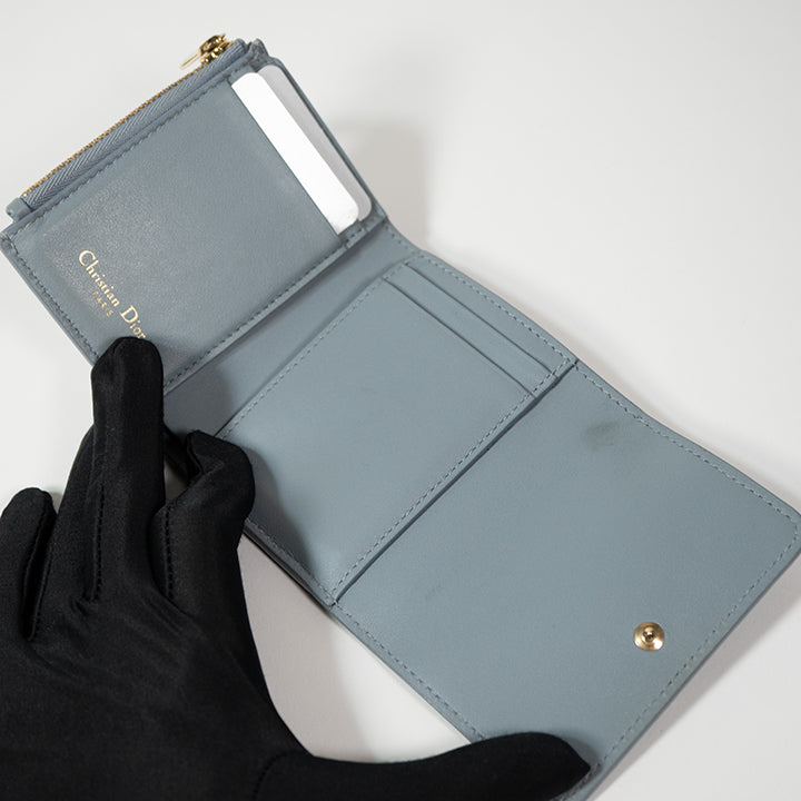 DIOR ディオール  30モンテーニュ ロータスウォレット S2057OBAE 三つ折り財布 コンパクトウォレット レザー