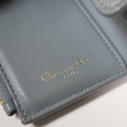 DIOR ディオール  30モンテーニュ ロータスウォレット S2057OBAE 三つ折り財布 コンパクトウォレット レザー