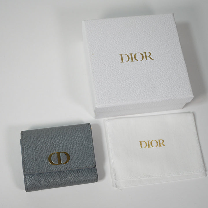 DIOR ディオール  30モンテーニュ ロータスウォレット S2057OBAE 三つ折り財布 コンパクトウォレット レザー