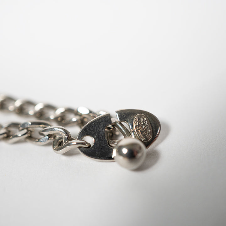 CHANEL シャネル ロゴ  ドッグタグ プレート チャーム シルバー