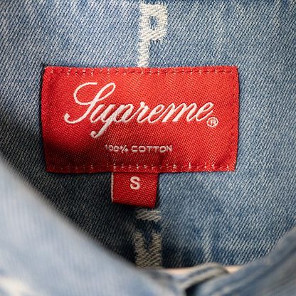 Supreme シュプリーム 20AW Logo Stripe Jacquard Denim Shirt デニムシャツ ブルー Sサイズ メンズ