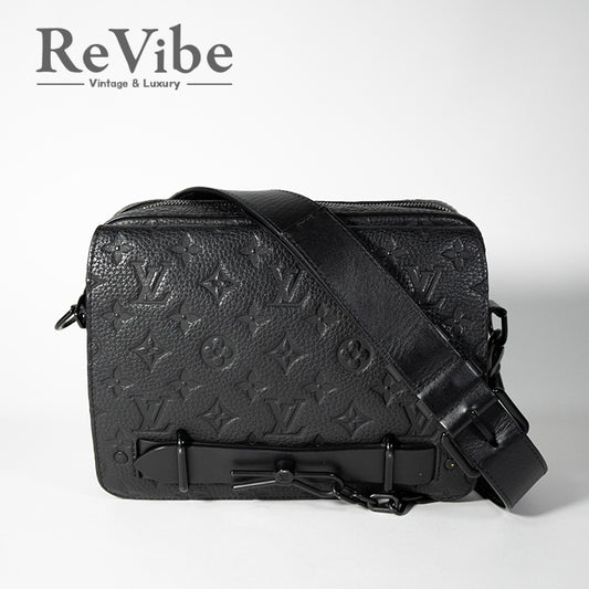 LOUIS VUITTON ルイヴィトン スティーマー メッセンジャー モノグラム ショルダーバッグ クロスボディバッグ トリヨン レザー ブラック 黒 M57307 メンズ RFID