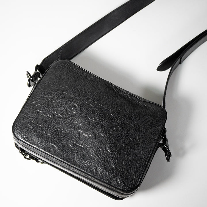 LOUIS VUITTON ルイヴィトン スティーマー メッセンジャー モノグラム ショルダーバッグ クロスボディバッグ トリヨン レザー ブラック 黒 M57307 メンズ RFID