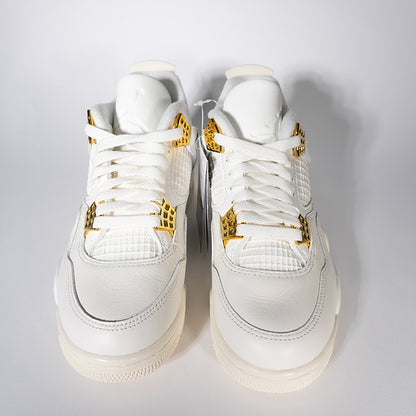 Nike Women's Air Jordan 4 Retro  White & Gold ナイキ エアジョーダン4