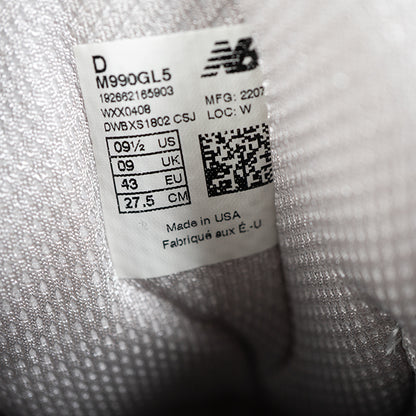 New Balance 990V5 ニューバランス M990GL5 MADE IN U.S.A. GRAY グレー メンズ　