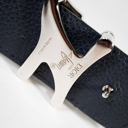 DIOR ディオール ショーンステューシー ロゴバックル ベルト 黒 レザー