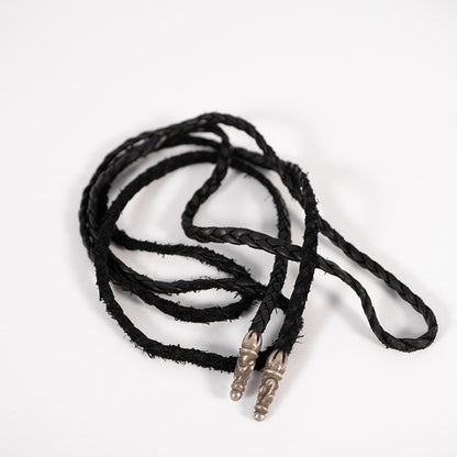 CHROME HEARTS  クロムハーツ LEATHER BRAID スクロールレザーブレイド シルバーネックレス