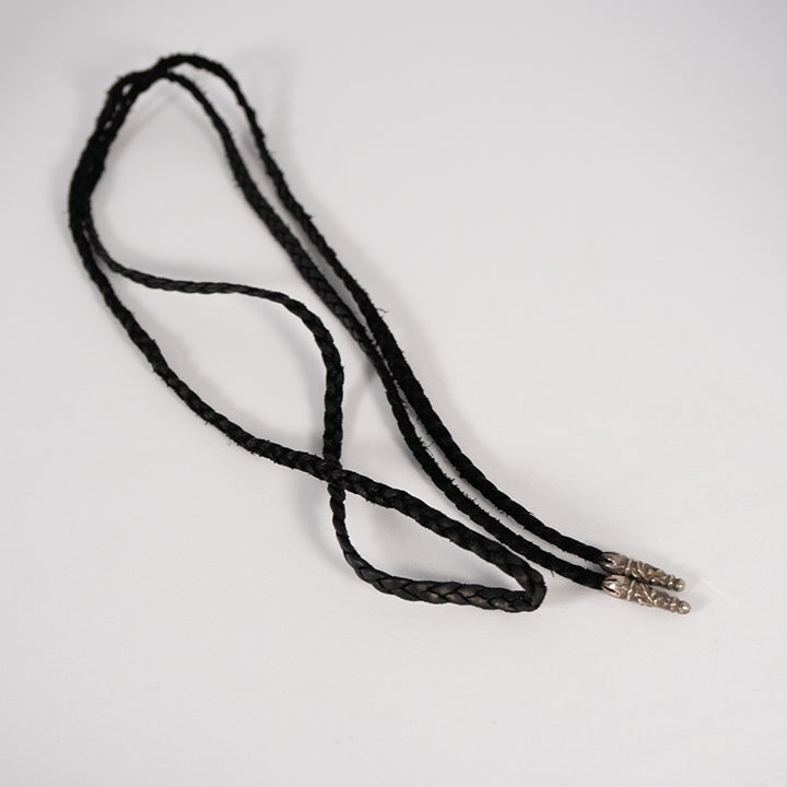 CHROME HEARTS  クロムハーツ LEATHER BRAID スクロールレザーブレイド シルバーネックレス