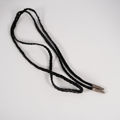 CHROME HEARTS  クロムハーツ LEATHER BRAID スクロールレザーブレイド シルバーネックレス