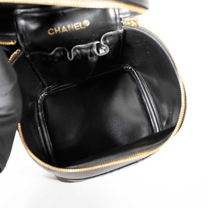 CHANEL ラムスキン マトラッセ バニティバック ビコローレ A01619 レディース