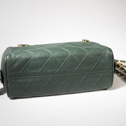 CHANEL シャネル マトラッセチェーンショルダー グリーン ヴィンテージ バッグ レディース