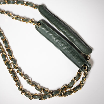 CHANEL シャネル マトラッセチェーンショルダー グリーン ヴィンテージ バッグ レディース