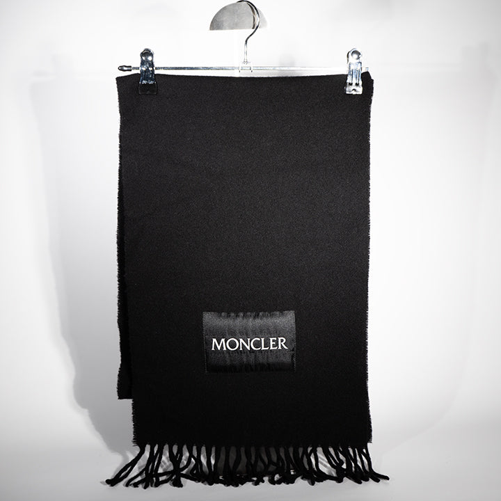MONCLER モンクレール SCARFフリンジストール スカーフウールニットマフラー23AW メンズ
