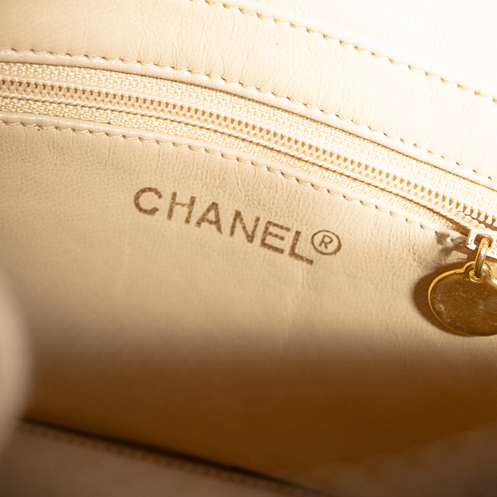 CHANEL シャネル マトラッセチェーンショルダー ベージュ ヴィンテージ バッグ レディース