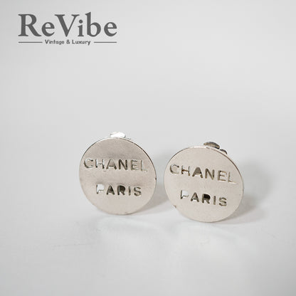 CHANEL シャネル ロゴ カットアウト イヤリング 00C シルバー イヤリング ヴィンテージ