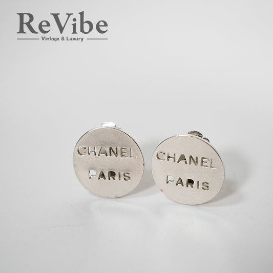 CHANEL シャネル ロゴ カットアウト イヤリング 00C シルバー イヤリング ヴィンテージ