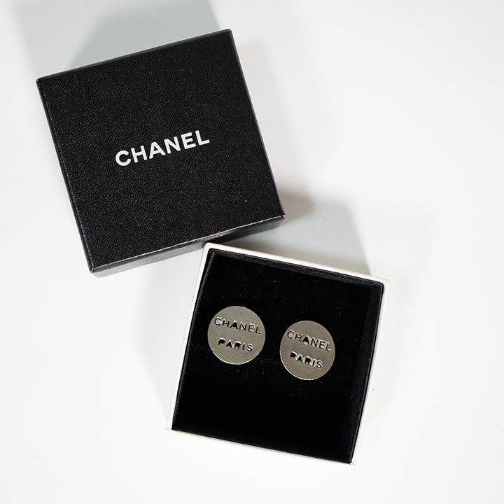 CHANEL シャネル ロゴ カットアウト イヤリング 00C シルバー イヤリング ヴィンテージ